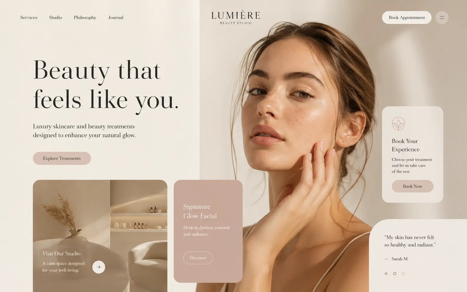 Web de ejemplo para un centro de estética o consulta