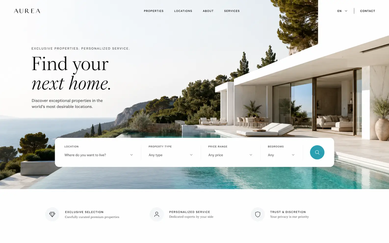Web de ejemplo para una inmobiliaria